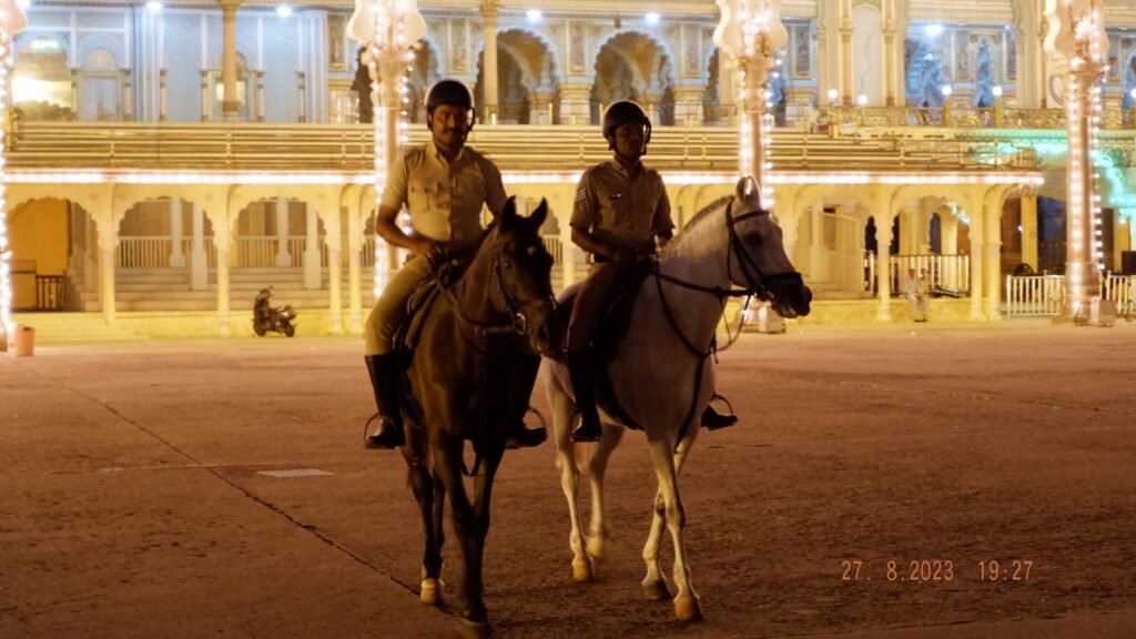 Police Horse Cavalry at Mysore Palace Grounds